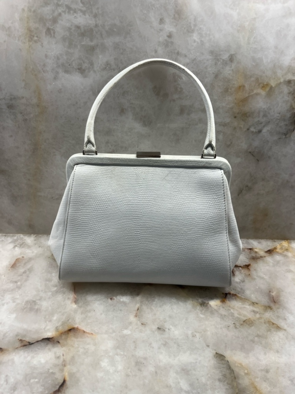 Banana Republic White Mini Top-Handle Satchel